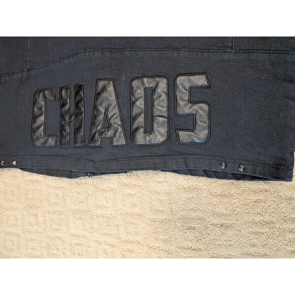 Iro-Ochi Jacket Mens Large Indigo Denim Moto Studded Chaos Handcrafted - Picture 10 of 15